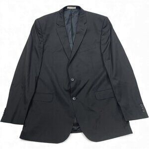 Joseph Abboud Reda Black Wool Blazer Jacket Sports Coat Men's 46L